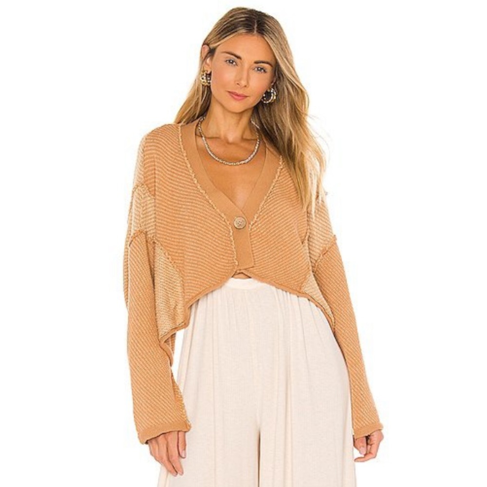FREE PEOPLE  Tera Cardi in Terracotta Combo